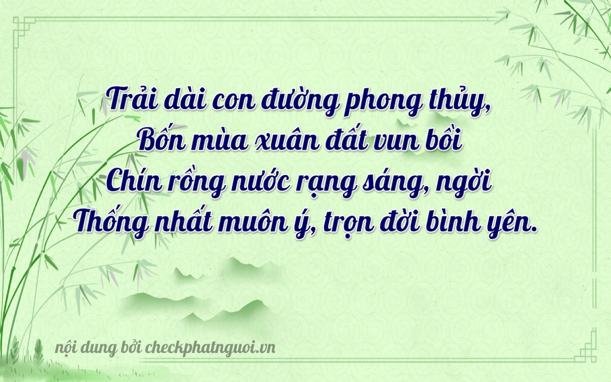 Bài thơ ý nghĩa cho <b>biển số 15N1-04973</b> tại website checkphatnguoi.vn