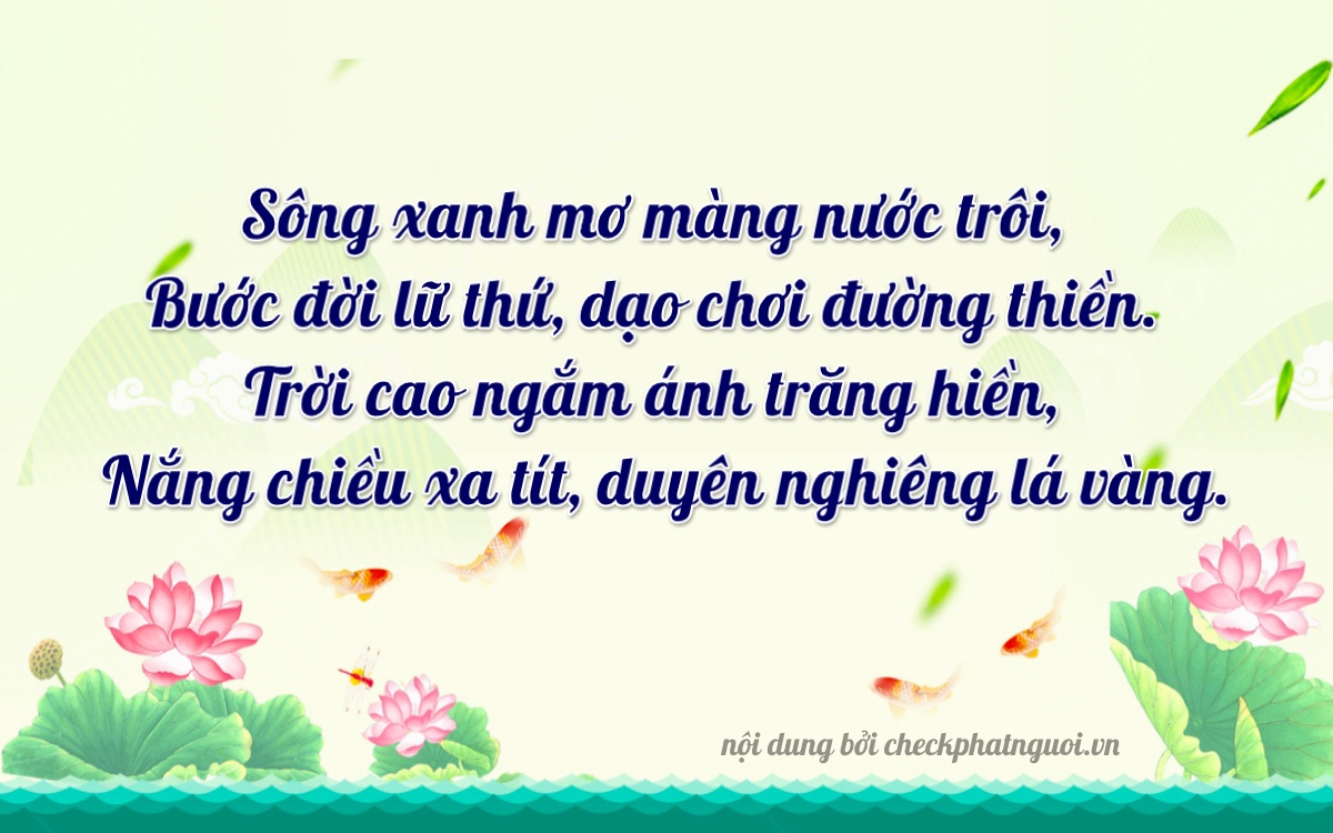 Bài thơ ý nghĩa cho <b>biển số 15N1-24109</b> tại website checkphatnguoi.vn