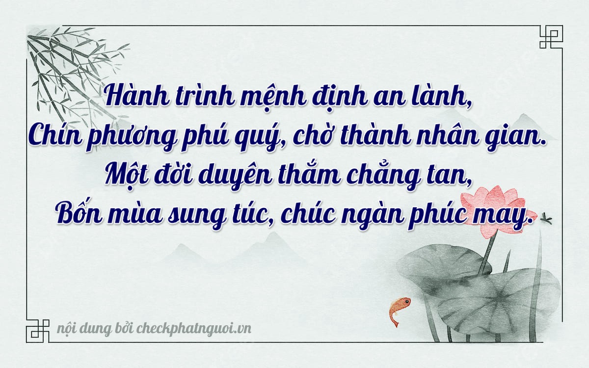 Bài thơ ý nghĩa cho <b>biển số 15N1-29142</b> tại website checkphatnguoi.vn
