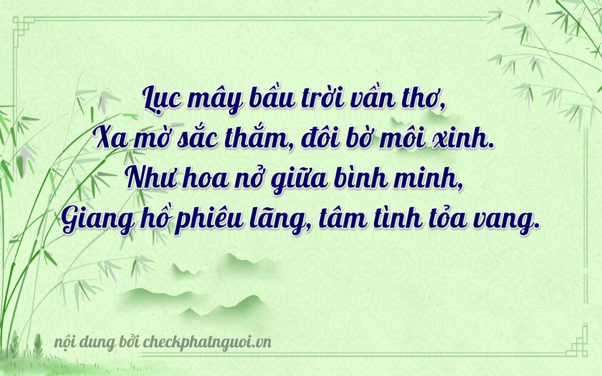 Bài thơ ý nghĩa cho <b>biển số 15S1-06116</b> tại website checkphatnguoi.vn
