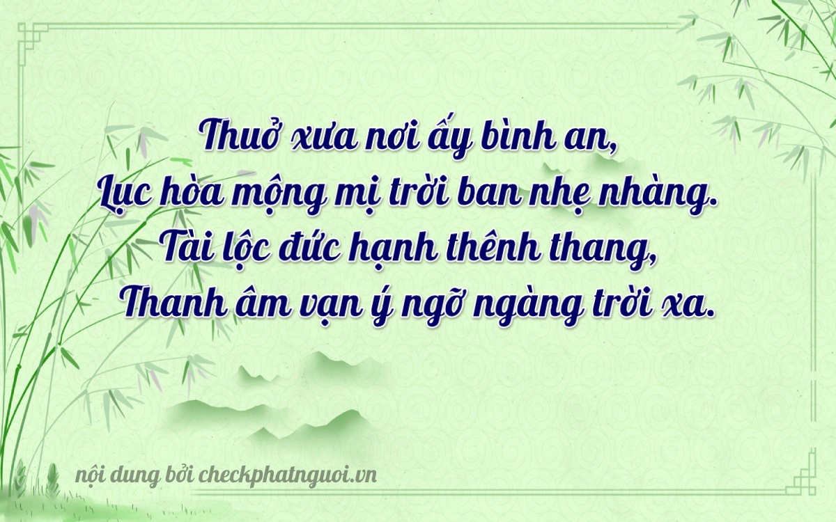 Bài thơ ý nghĩa cho <b>biển số 16168</b> tại website checkphatnguoi.vn