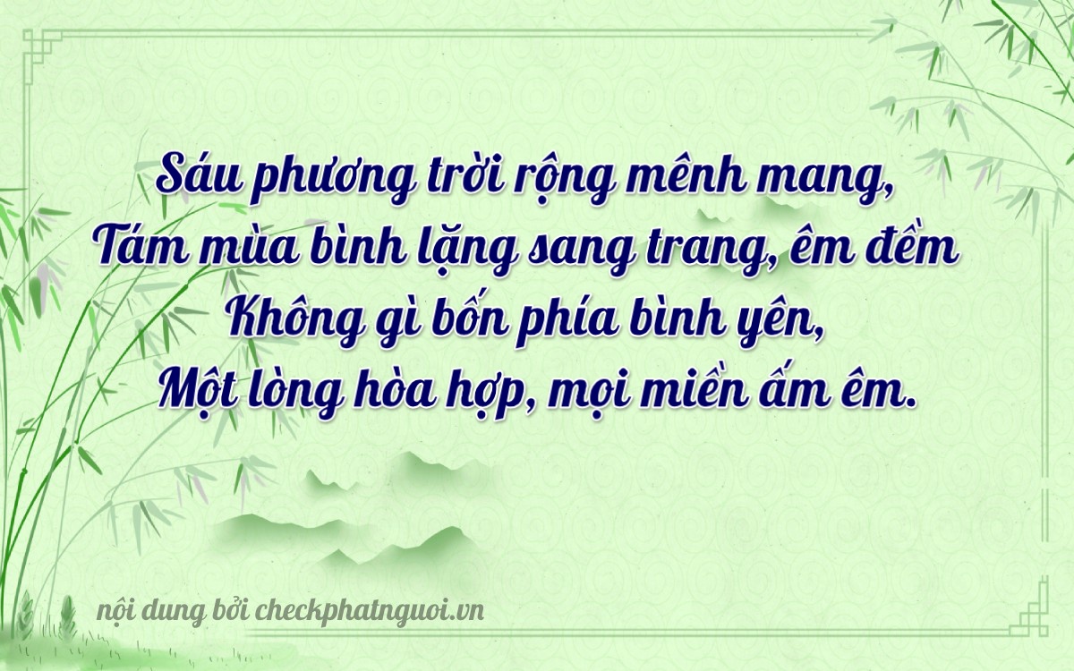 Bài thơ ý nghĩa cho <b>biển số 16A-68014</b> tại website checkphatnguoi.vn