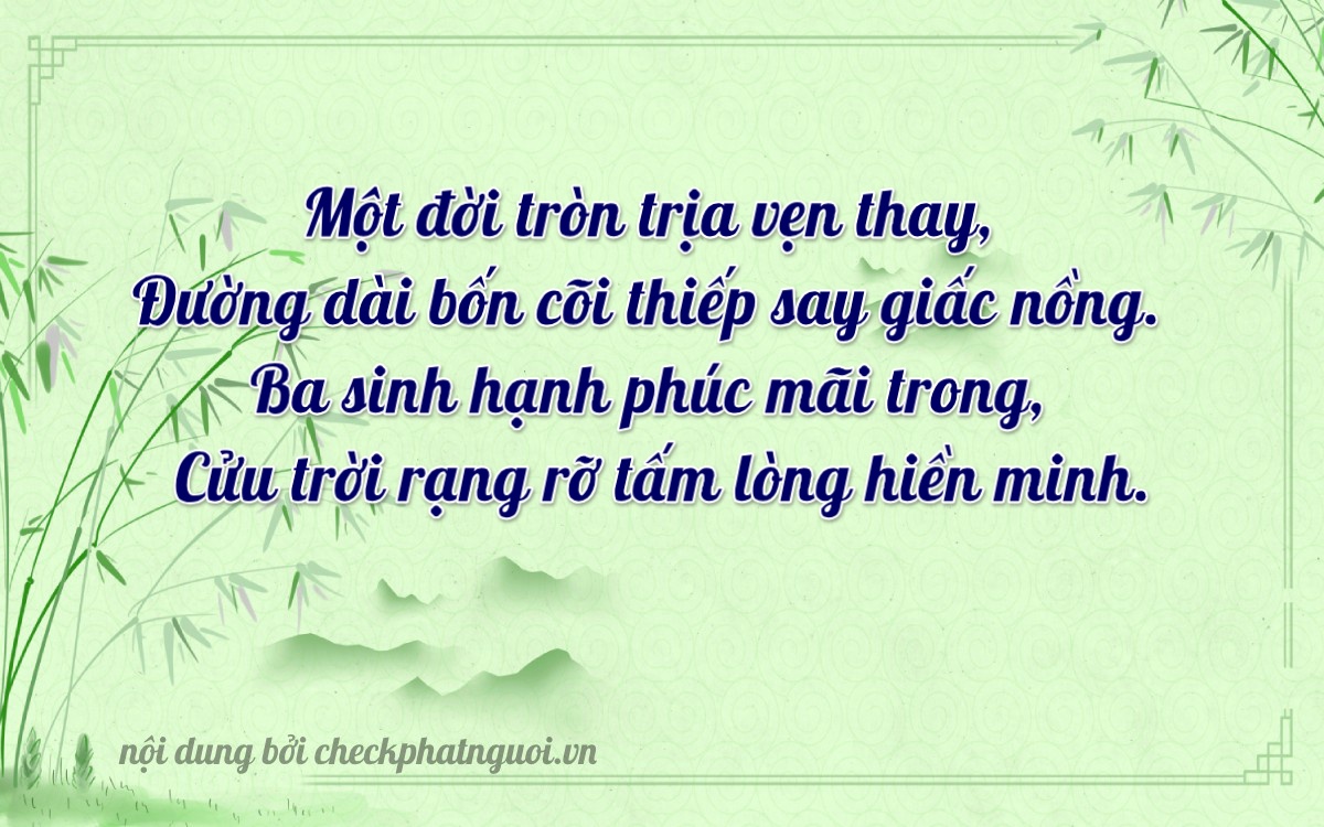 Bài thơ ý nghĩa cho <b>biển số 16K-14309</b> tại website checkphatnguoi.vn