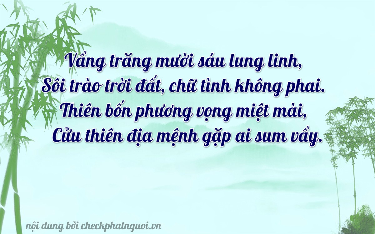 Bài thơ ý nghĩa cho <b>biển số 16L-1639</b> tại website checkphatnguoi.vn