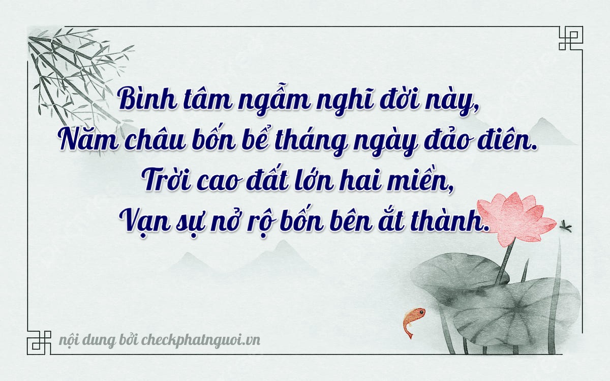Bài thơ ý nghĩa cho <b>biển số 16L-55544</b> tại website checkphatnguoi.vn