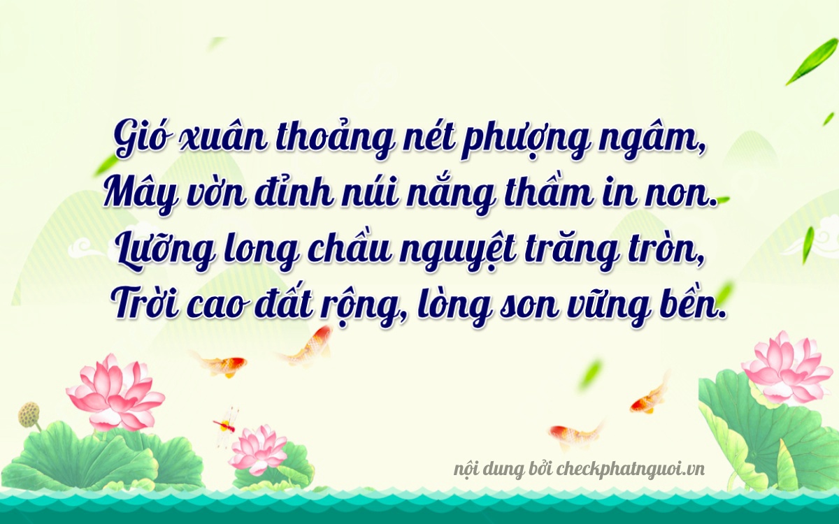 Bài thơ ý nghĩa cho <b>biển số 16M-2105</b> tại website checkphatnguoi.vn
