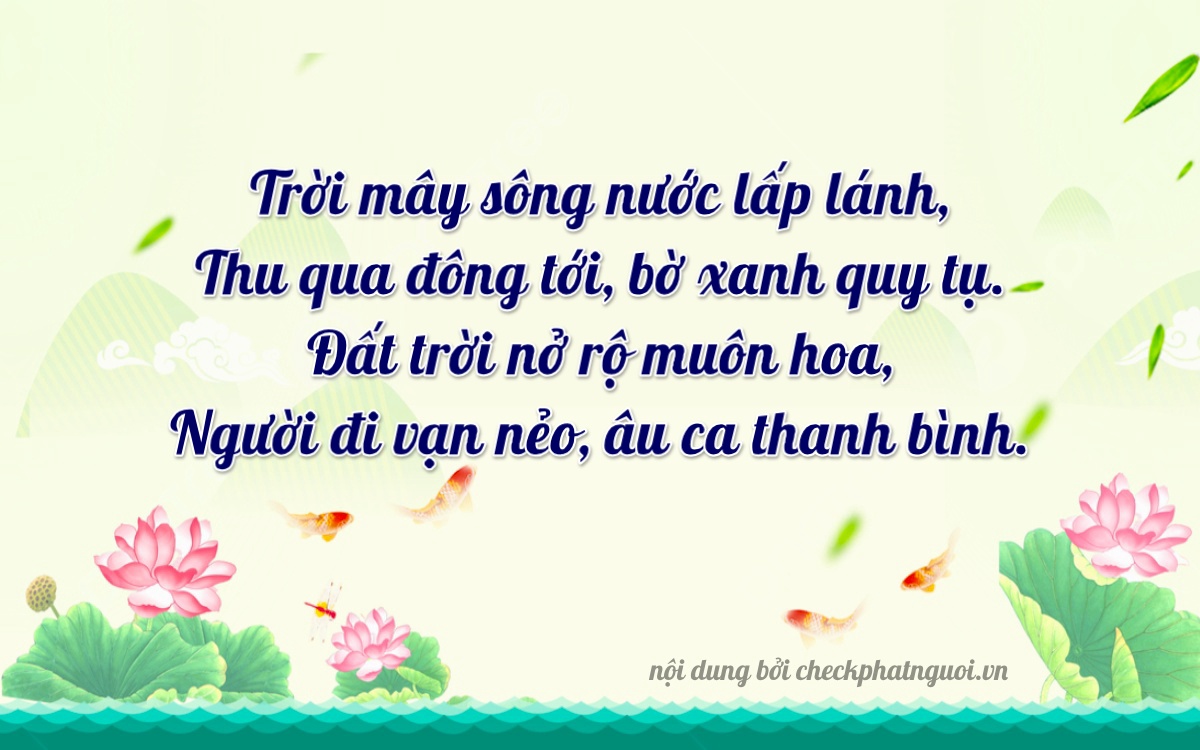 Bài thơ ý nghĩa cho <b>biển số 16M-3187</b> tại website checkphatnguoi.vn