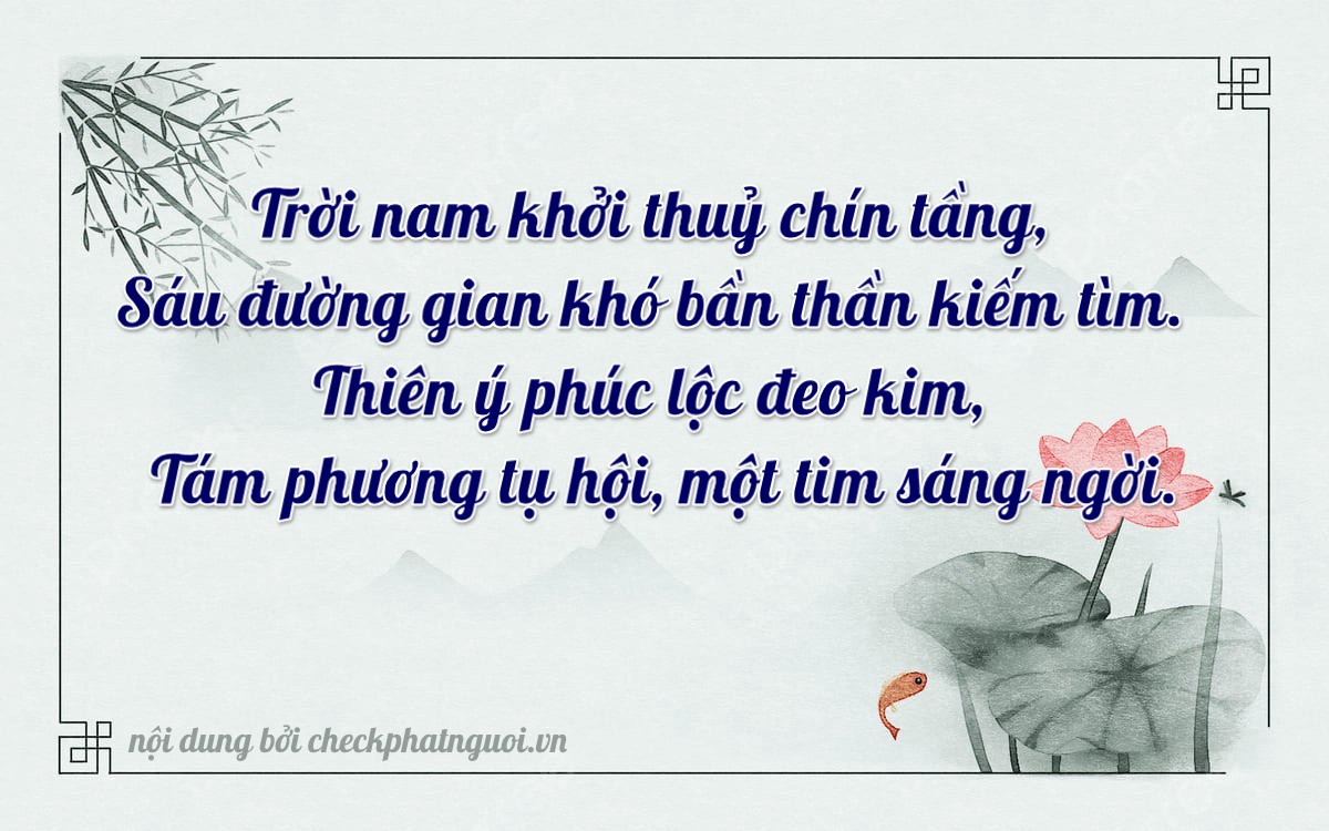 Bài thơ ý nghĩa cho <b>biển số 16M-69168</b> tại website checkphatnguoi.vn