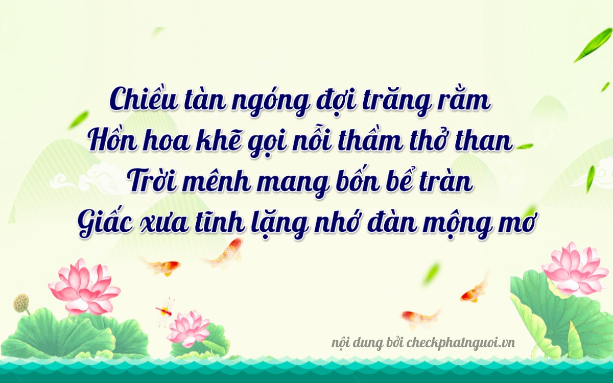Bài thơ ý nghĩa cho <b>biển số 16N1-22154</b> tại website checkphatnguoi.vn