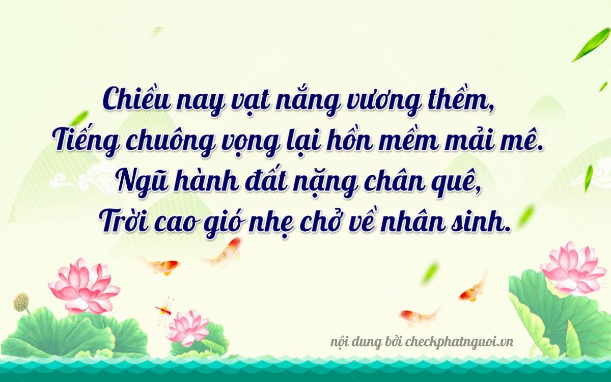 Bài thơ ý nghĩa cho <b>biển số 16N-1969</b> tại website checkphatnguoi.vn