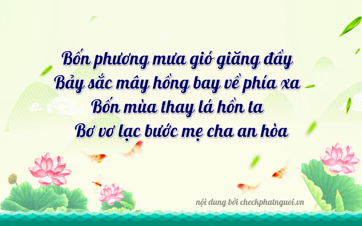 Bài thơ ý nghĩa cho <b>biển số 16N-44704</b> tại website checkphatnguoi.vn