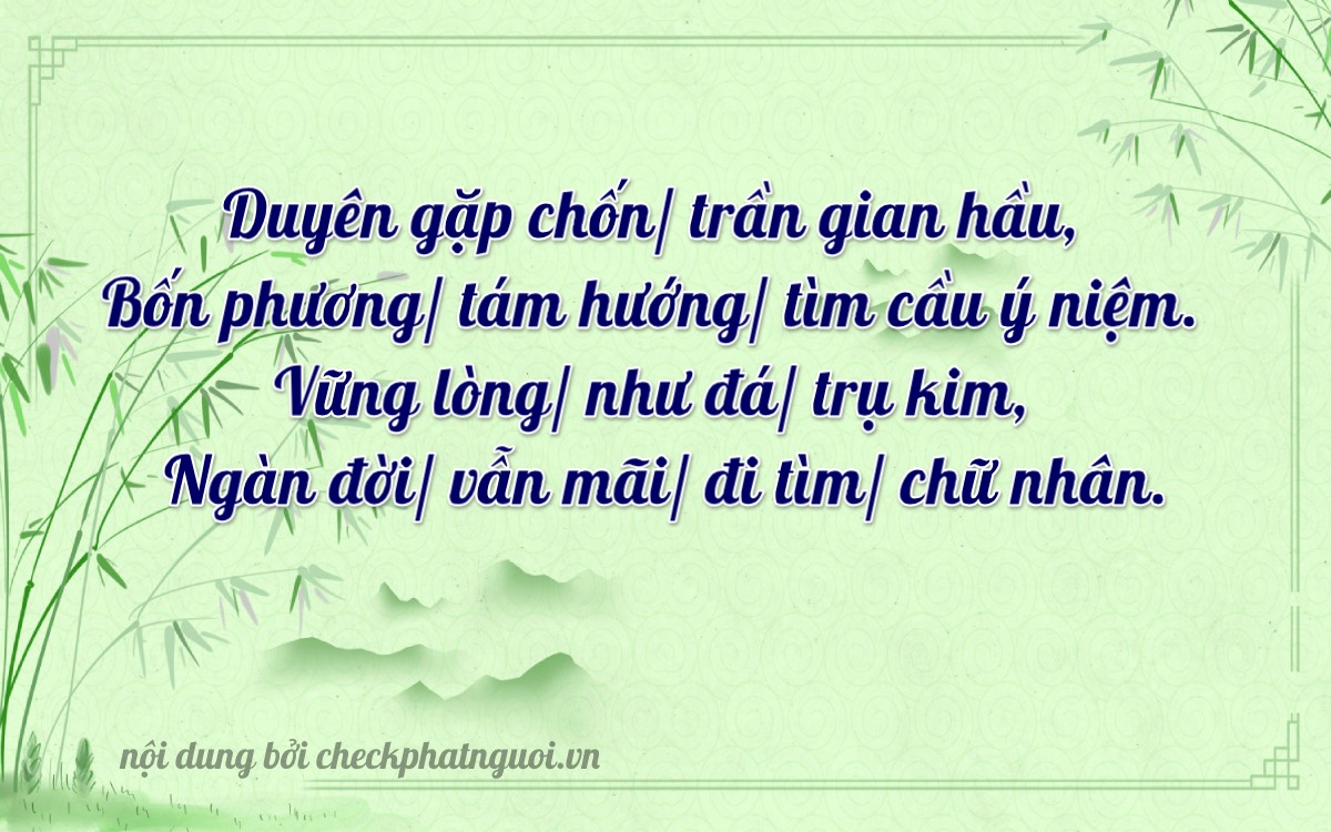 Bài thơ ý nghĩa cho <b>biển số 16N-5362</b> tại website checkphatnguoi.vn