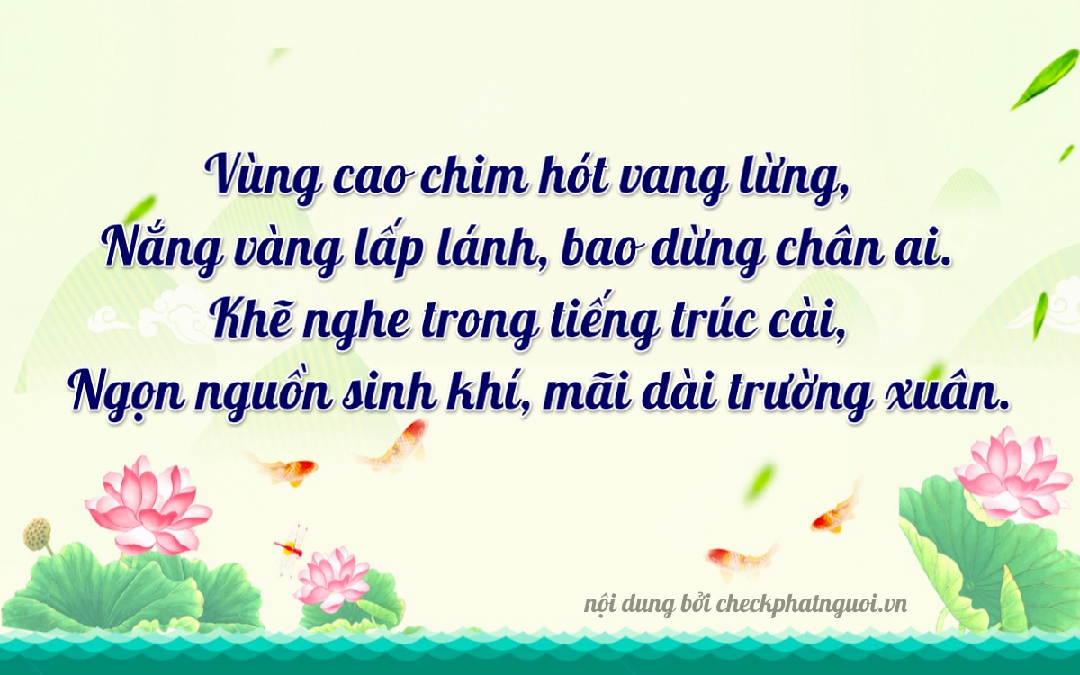 Bài thơ ý nghĩa cho <b>biển số 16N-54902</b> tại website checkphatnguoi.vn