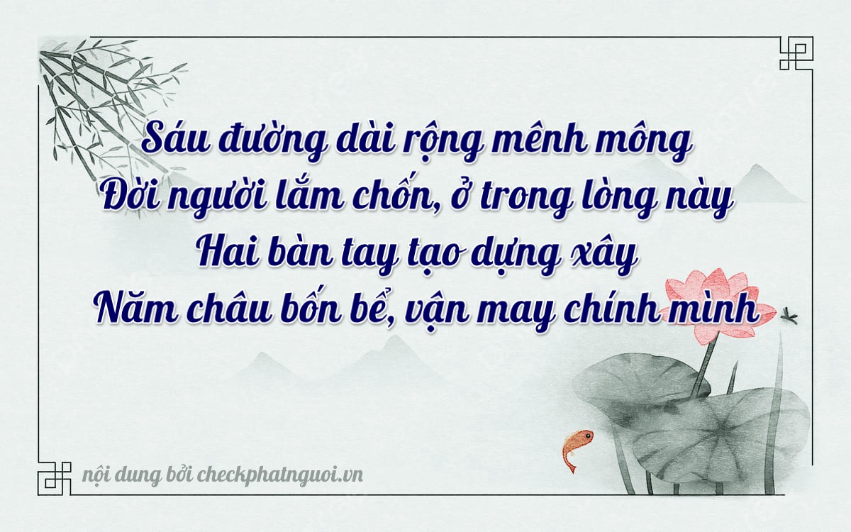 Bài thơ ý nghĩa cho <b>biển số 16N-62526</b> tại website checkphatnguoi.vn