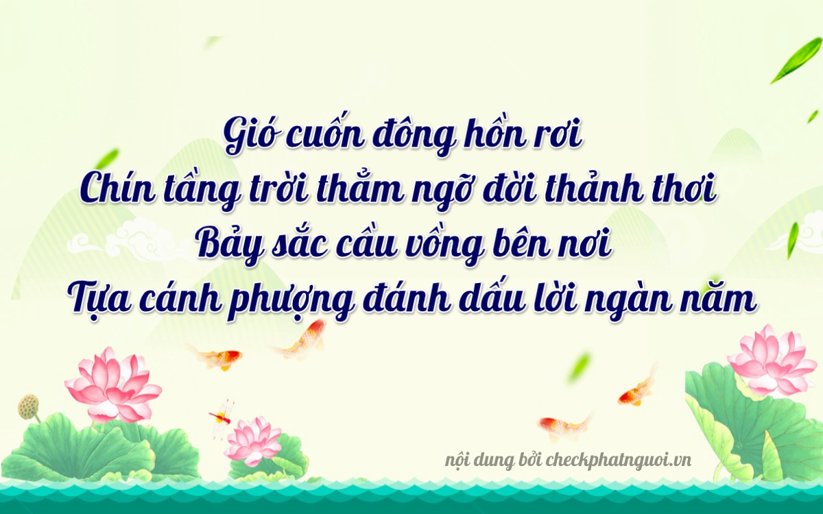 Bài thơ ý nghĩa cho <b>biển số 16N-97890</b> tại website checkphatnguoi.vn