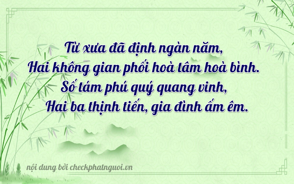 Bài thơ ý nghĩa cho <b>biển số 16R-20823</b> tại website checkphatnguoi.vn