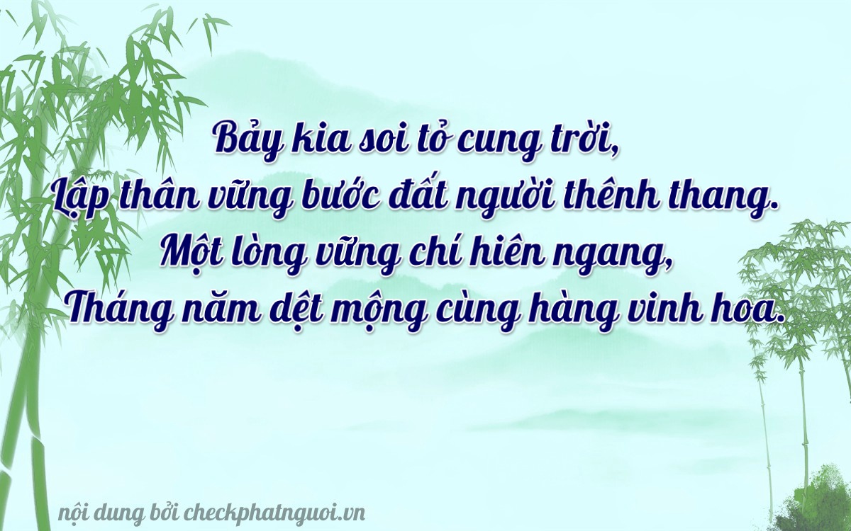 Bài thơ ý nghĩa cho <b>biển số 17177</b> tại website checkphatnguoi.vn