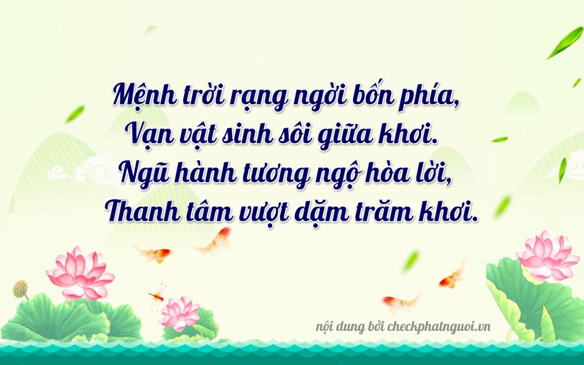 Bài thơ ý nghĩa cho <b>biển số 17460</b> tại website checkphatnguoi.vn