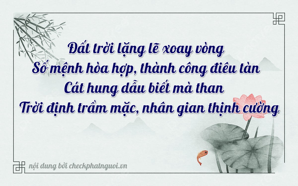 Bài thơ ý nghĩa cho <b>biển số 17480</b> tại website checkphatnguoi.vn