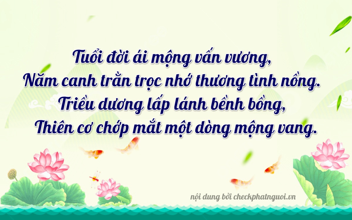 Bài thơ ý nghĩa cho <b>biển số 17595</b> tại website checkphatnguoi.vn