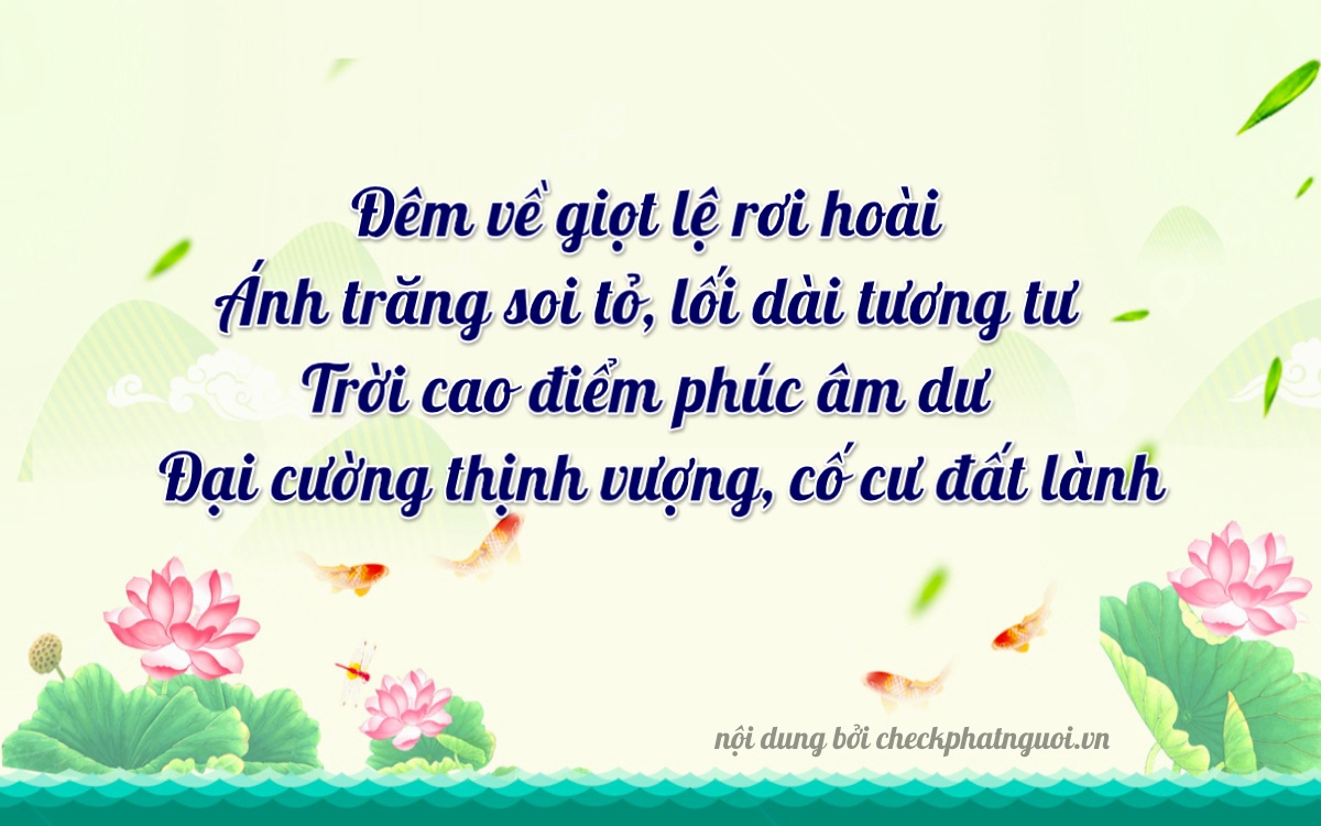Bài thơ ý nghĩa cho <b>biển số 17772</b> tại website checkphatnguoi.vn