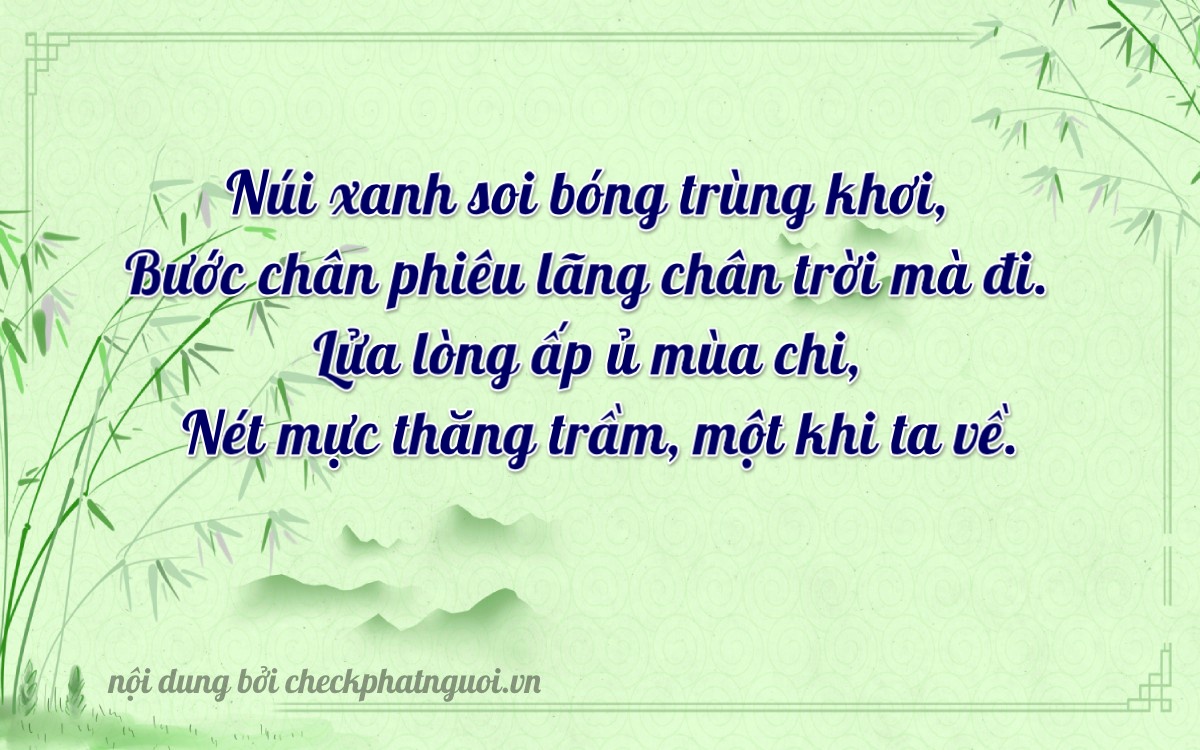 Bài thơ ý nghĩa cho <b>biển số 17A-01192</b> tại website checkphatnguoi.vn