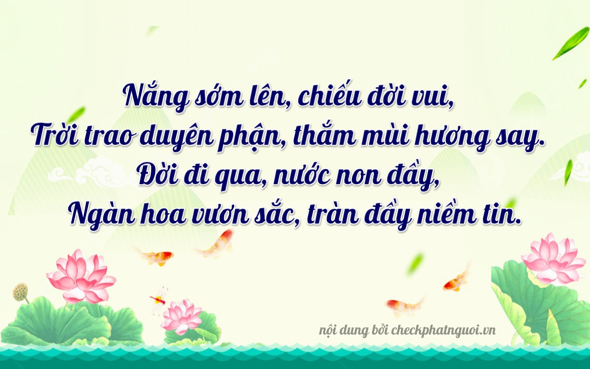 Bài thơ ý nghĩa cho <b>biển số 17A-03131</b> tại website checkphatnguoi.vn