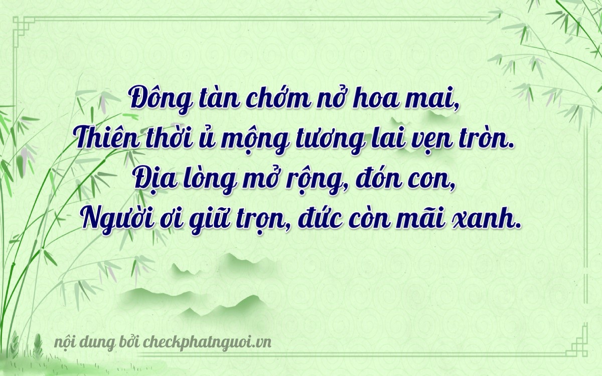 Bài thơ ý nghĩa cho <b>biển số 17A-04509</b> tại website checkphatnguoi.vn