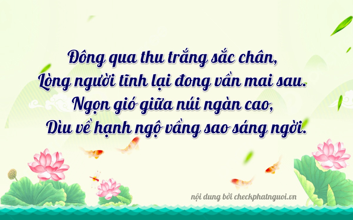 Bài thơ ý nghĩa cho <b>biển số 17A-05590</b> tại website checkphatnguoi.vn