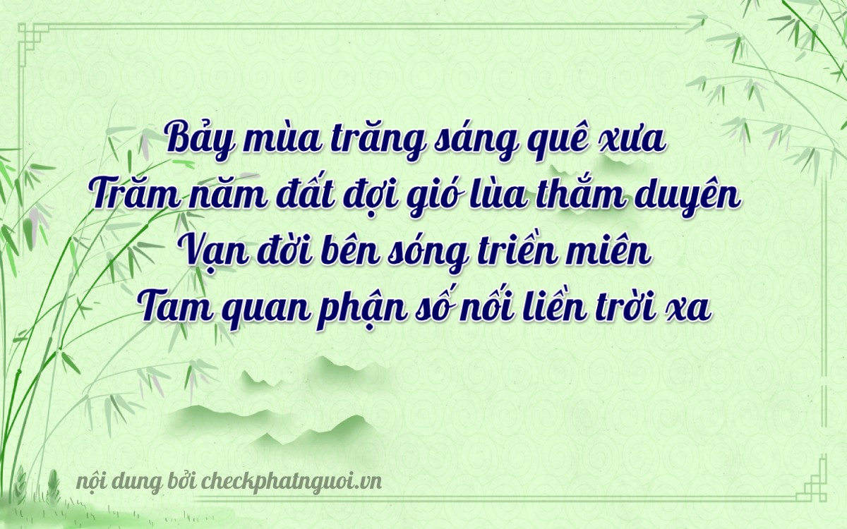 Bài thơ ý nghĩa cho <b>biển số 17A-07083</b> tại website checkphatnguoi.vn