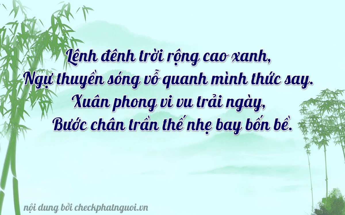Bài thơ ý nghĩa cho <b>biển số 17A-09297</b> tại website checkphatnguoi.vn