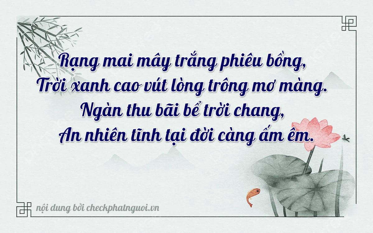 Bài thơ ý nghĩa cho <b>biển số 17A-12836</b> tại website checkphatnguoi.vn