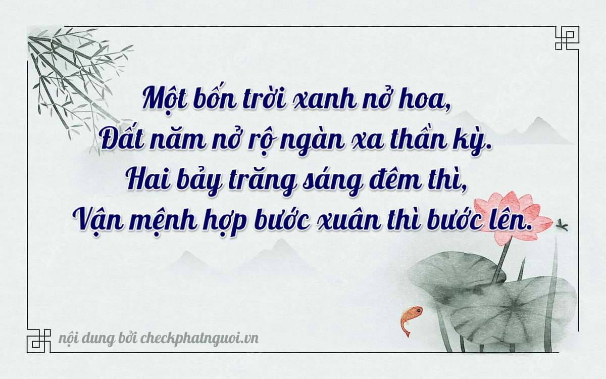 Bài thơ ý nghĩa cho <b>biển số 17A-14257</b> tại website checkphatnguoi.vn