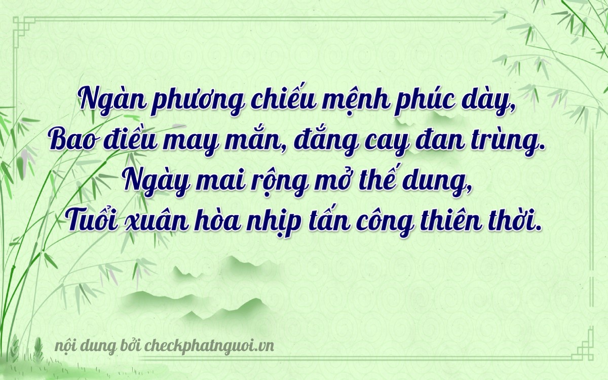 Bài thơ ý nghĩa cho <b>biển số 17A-16252</b> tại website checkphatnguoi.vn