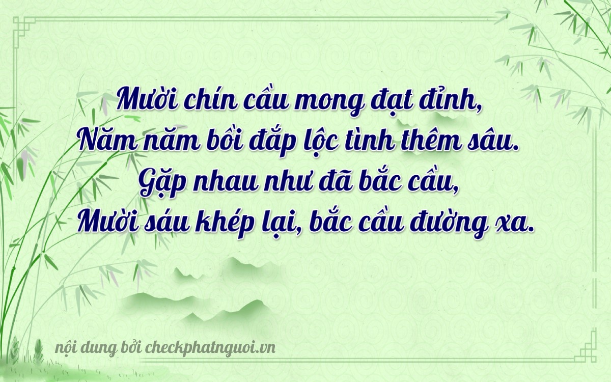 Bài thơ ý nghĩa cho <b>biển số 17A-19516</b> tại website checkphatnguoi.vn