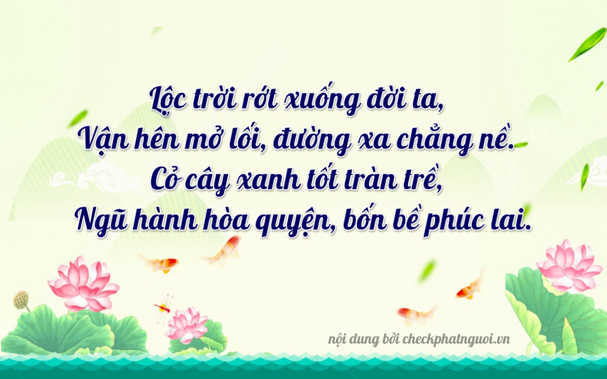 Bài thơ ý nghĩa cho <b>biển số 17A-21410</b> tại website checkphatnguoi.vn
