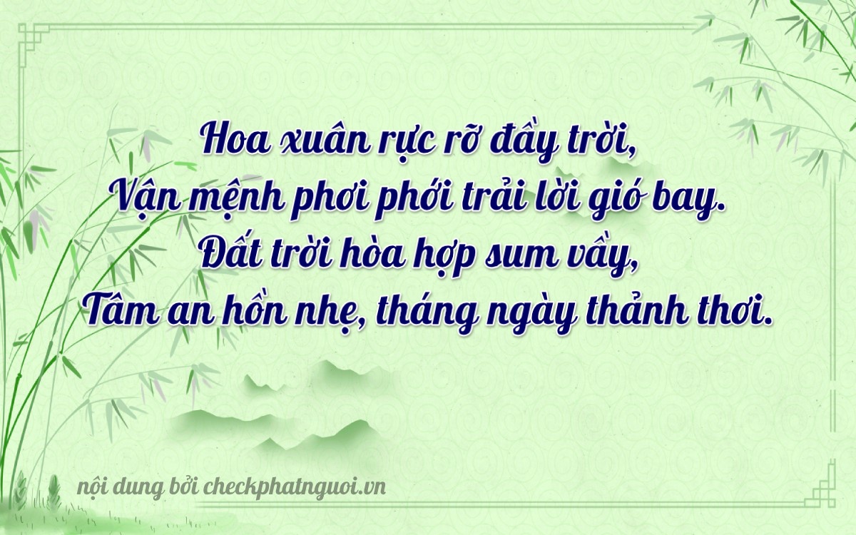 Bài thơ ý nghĩa cho <b>biển số 17A-22584</b> tại website checkphatnguoi.vn