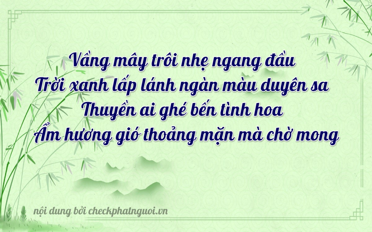 Bài thơ ý nghĩa cho <b>biển số 17A-22625</b> tại website checkphatnguoi.vn