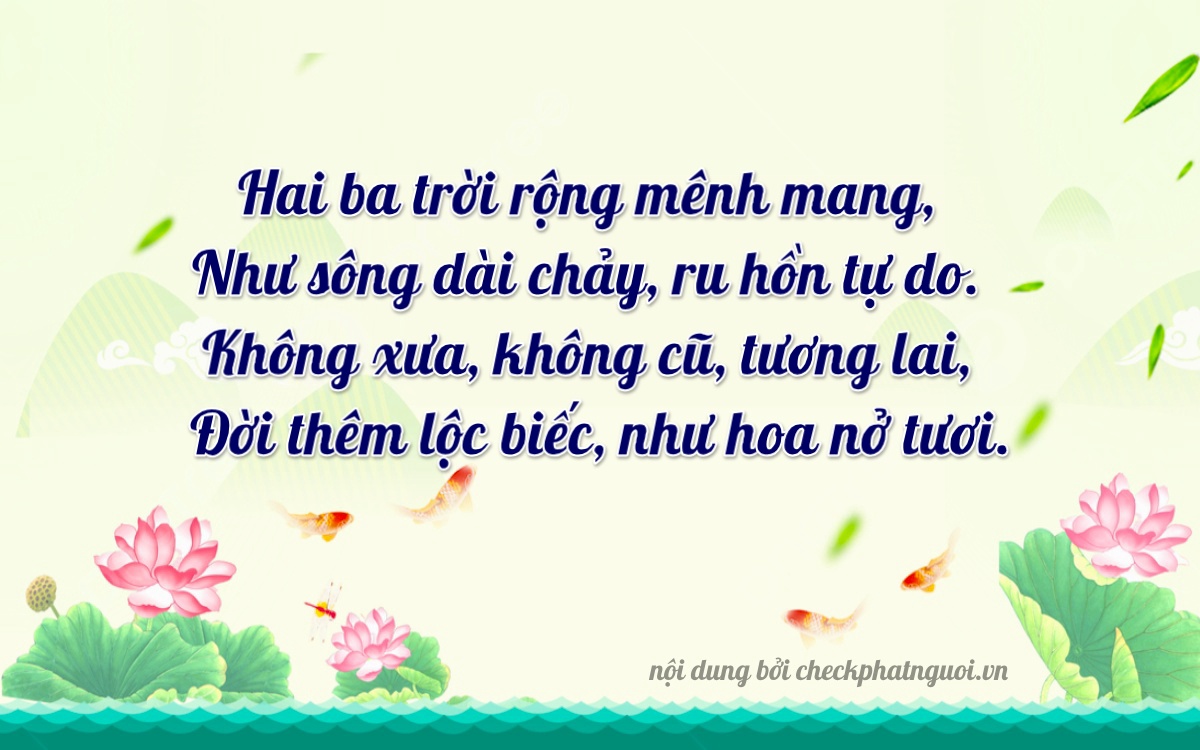 Bài thơ ý nghĩa cho <b>biển số 17A-23014</b> tại website checkphatnguoi.vn