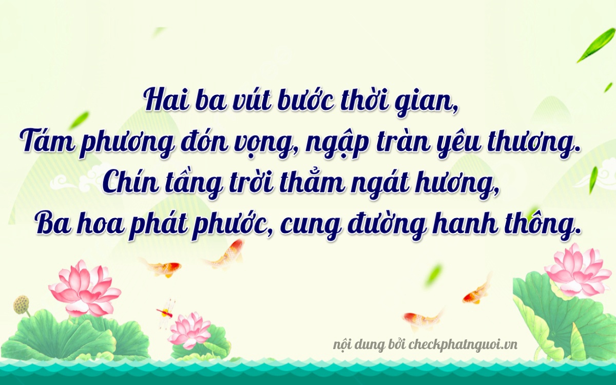 Bài thơ ý nghĩa cho <b>biển số 17A-23893</b> tại website checkphatnguoi.vn