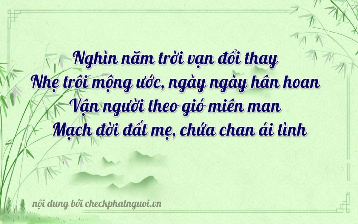 Bài thơ ý nghĩa cho <b>biển số 17A-24804</b> tại website checkphatnguoi.vn