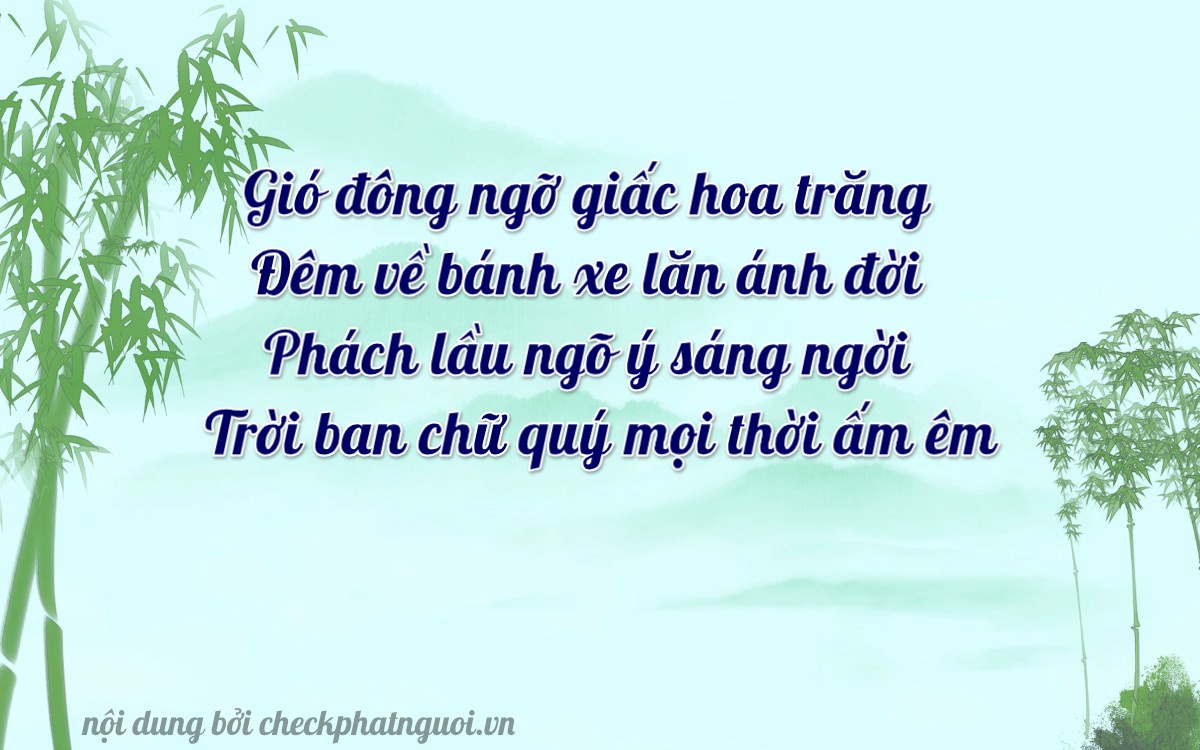 Bài thơ ý nghĩa cho <b>biển số 17A-25265</b> tại website checkphatnguoi.vn