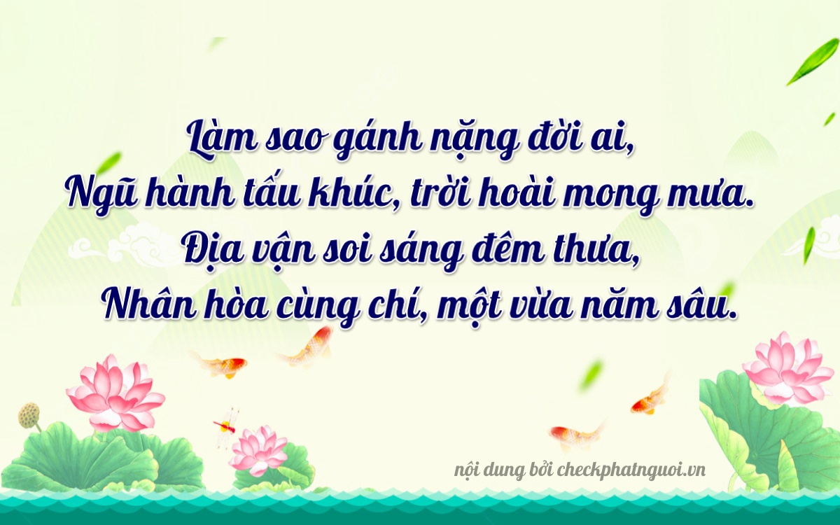 Bài thơ ý nghĩa cho <b>biển số 17A-27662</b> tại website checkphatnguoi.vn