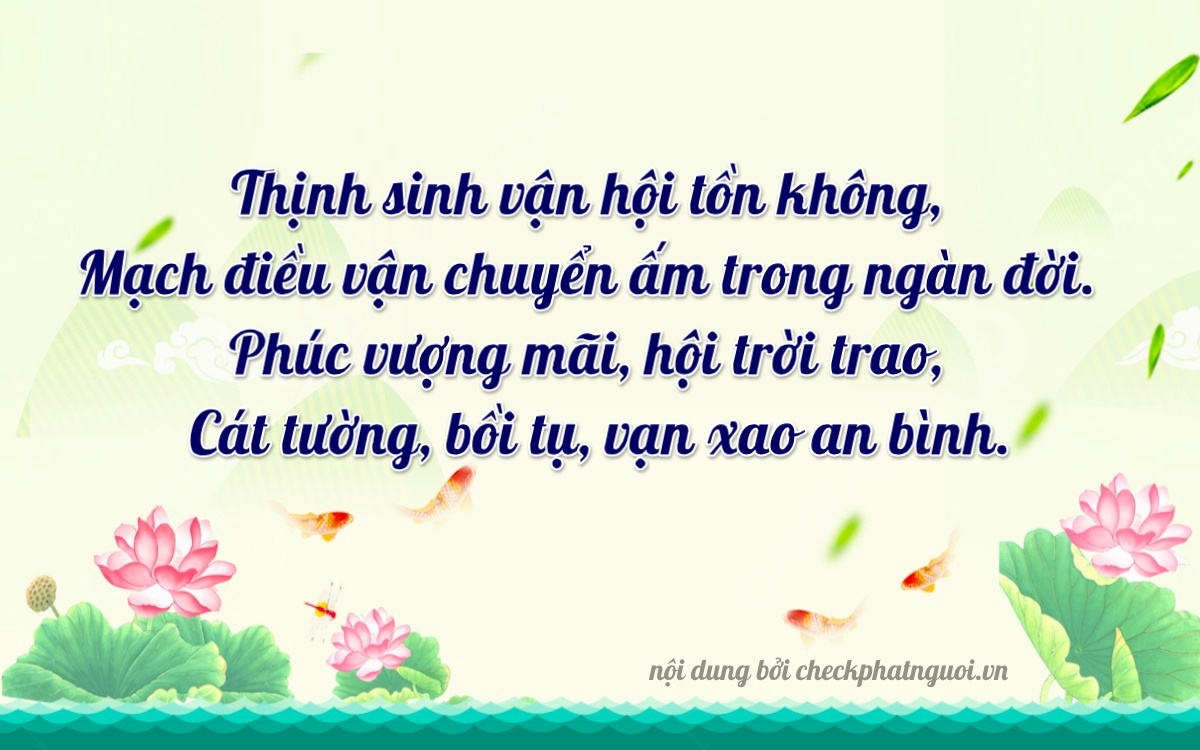 Bài thơ ý nghĩa cho <b>biển số 17A-30518</b> tại website checkphatnguoi.vn