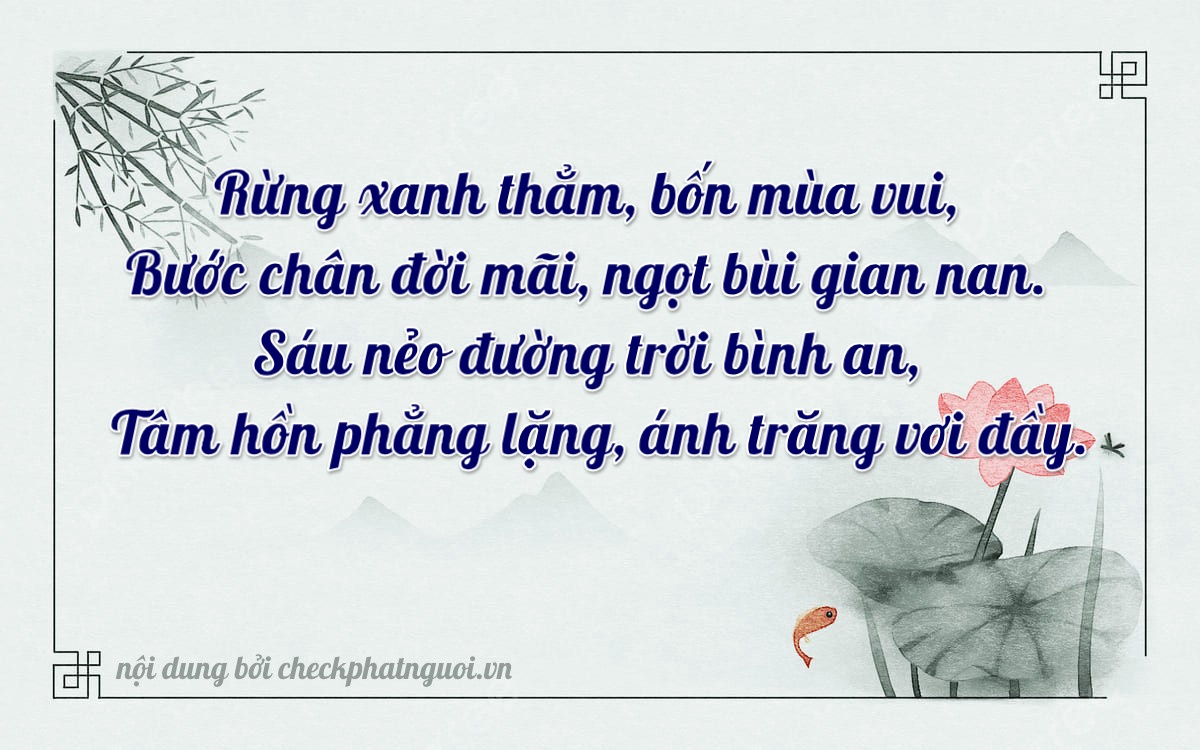 Bài thơ ý nghĩa cho <b>biển số 17A-34406</b> tại website checkphatnguoi.vn