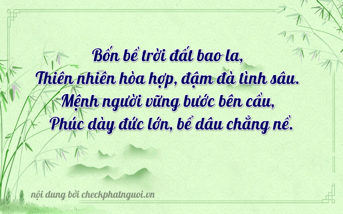 Bài thơ ý nghĩa cho <b>biển số 17A-34768</b> tại website checkphatnguoi.vn