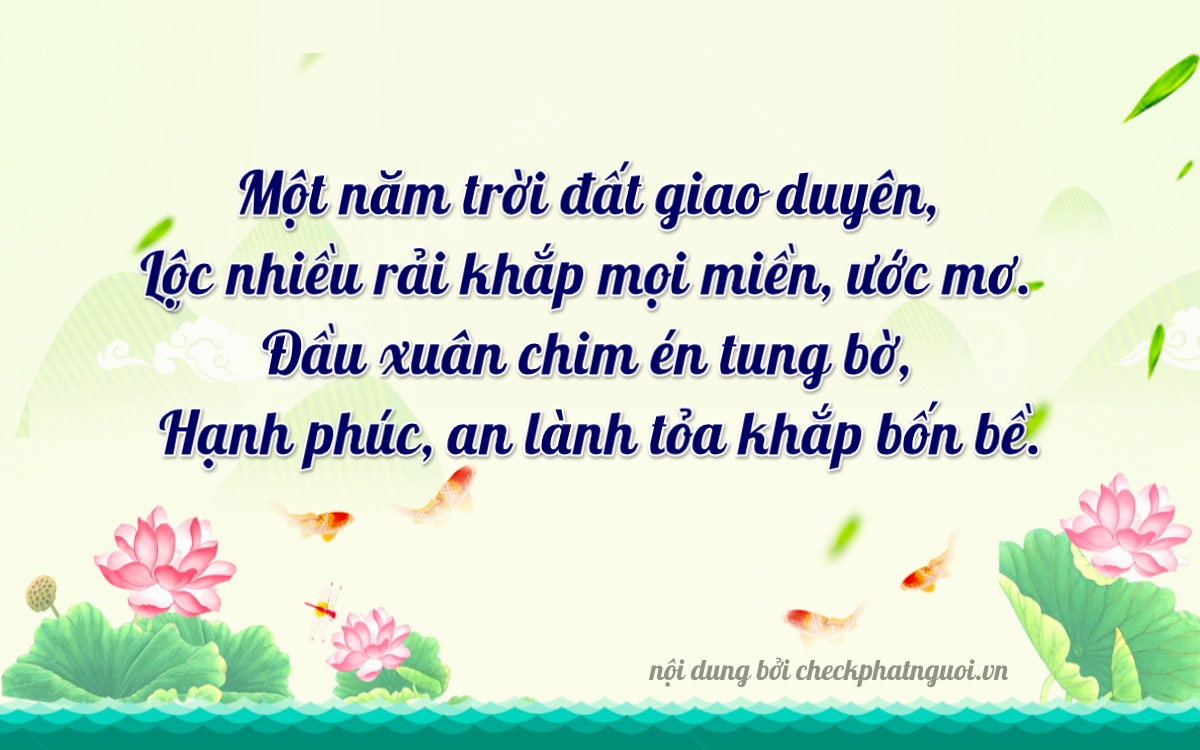 Bài thơ ý nghĩa cho <b>biển số 17A-35526</b> tại website checkphatnguoi.vn