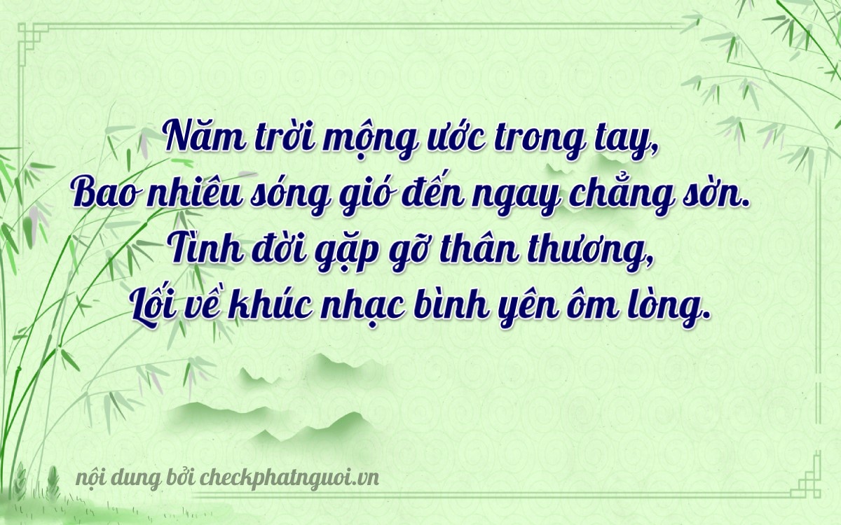 Bài thơ ý nghĩa cho <b>biển số 17A-36499</b> tại website checkphatnguoi.vn