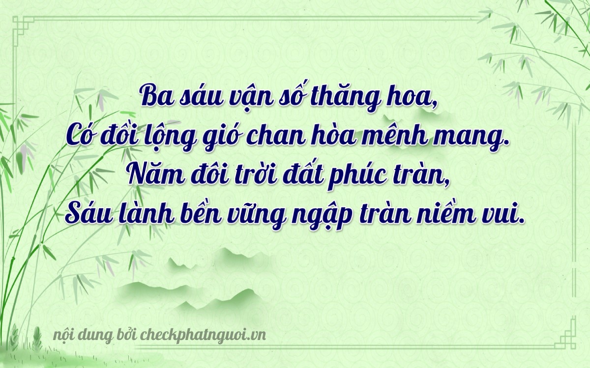 Bài thơ ý nghĩa cho <b>biển số 17A-36526</b> tại website checkphatnguoi.vn