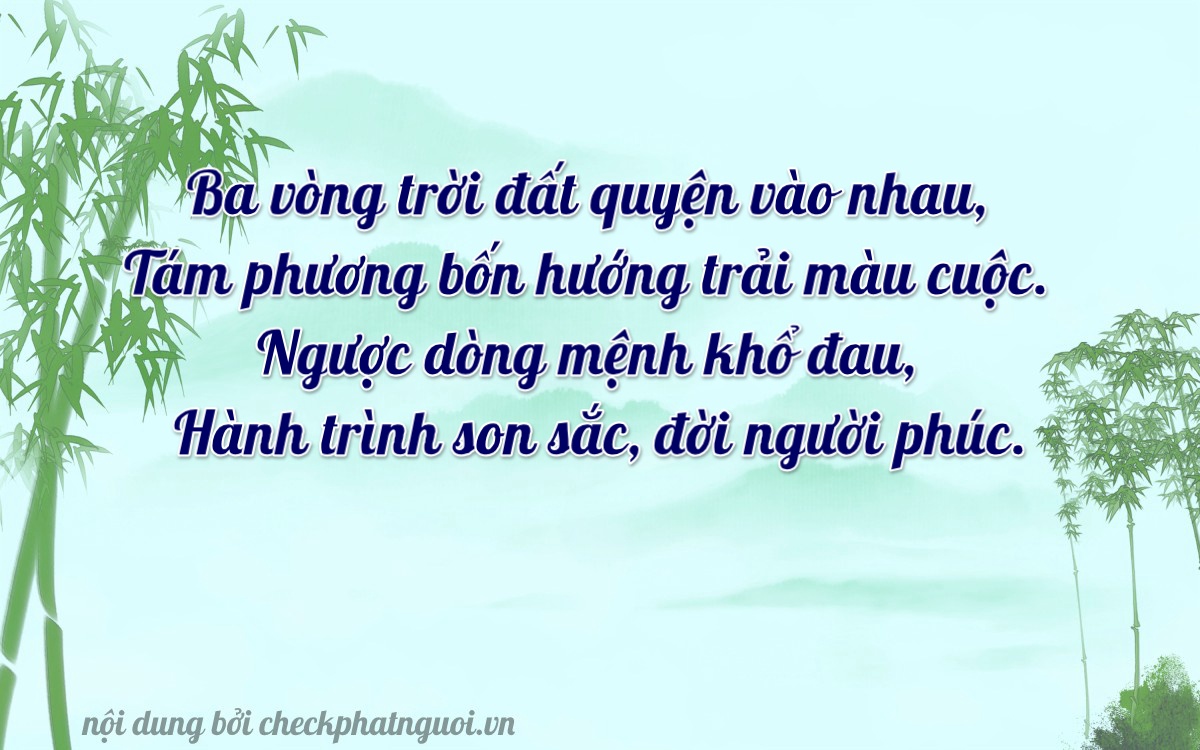 Bài thơ ý nghĩa cho <b>biển số 17A-38321</b> tại website checkphatnguoi.vn